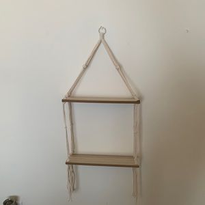 Boho style hanging shelf